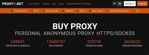 proxybuy|Buy proxy. Personal anonymous IPv4/IPv6 proxies / PROXY6.net.